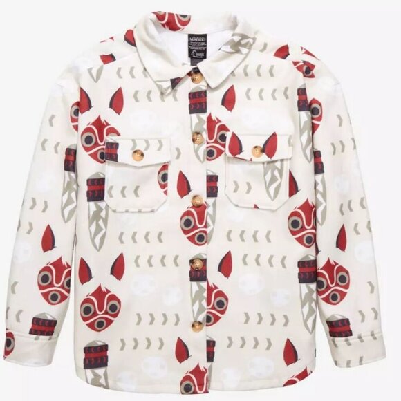 NEW! Studio Ghibli Princess Mononoke San's Mask Polar Fleece Jacket (Exclusive) - Picture 1 of 5